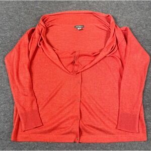 Eddie Bauer Sweater Womens Extra Small Pink Snap Cardigan Lightweight Oversized